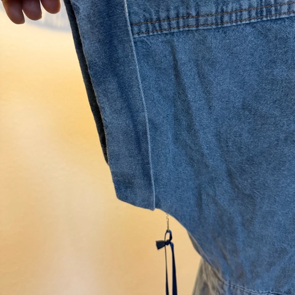 Stylish Denim Button-Up Midi Dress - Picture 8 of 14